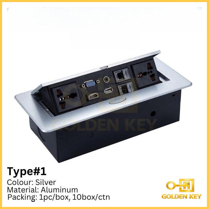 Office Furniture Multi Socket Wire Box (Large) Type#1