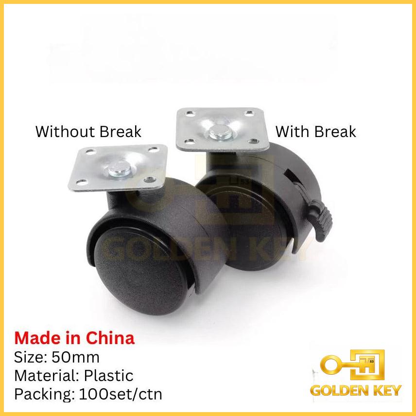 Plastic Twin Castor 2”